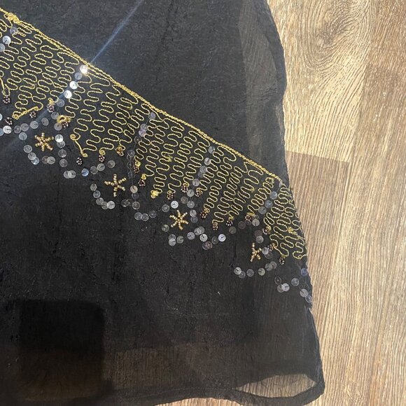 S | Sequin Black Skirt - Picture 3 of 4